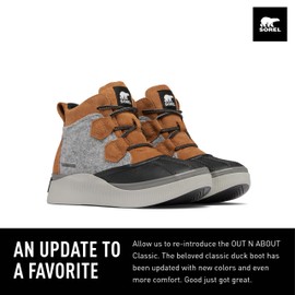 SOREL Women's Out N About lV Classic Waterproof Boot - Taffy, Dove - 6