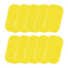 Hbxdeco 10PCS Car Dashboard Non-Slip Mat, Multifunctional Anti-Slide Sticky Pad for Auto Dashboard, Anti-Slip Dash Pad for Cell Phone, Radar Detector, Keys, Glasses, GPS, Coins (Yellow)