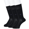 Gunze Men's POLO Polo, Plain Business Socks, 3 Pairs, Black