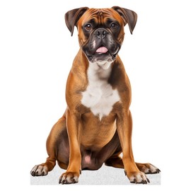 Dog - Boxer - Life Size Cardboard Cutout Standup People with Support Standee | Animals -