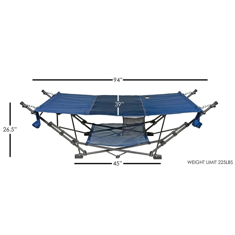 Zenithen Limited Outdoor Indoor Portable Foldable Metal Framed Lounge Hammock