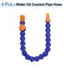uxcell 4Pcs G1/2" Thread Flexible Water Oil Coolant Pipe Hose,