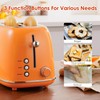 Roter Mond 2 Slice Toaster Retro Stainless Steel with Bagel,