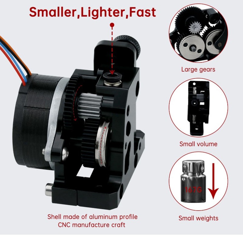 3D Printer Extruder Motor Hardened Steel Reduction Gear 1.8° 1A