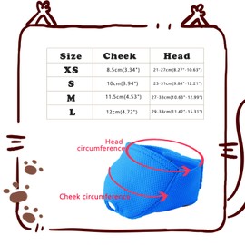 OHCOZZY Cat Muzzle with Breathable Mesh, Muzzle for Cats Prevent Biting Chewing Cat Care Blue (Size XS, Blue)