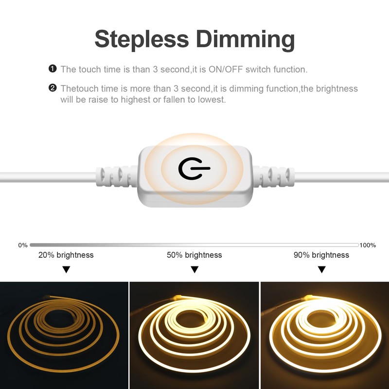 LRGBST 2 m Warm White LED Strip, IP65 Waterproof 3000