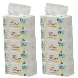 Small Soft Facial Tissues, Toilet Paper, Disposable Facial Napkins, Bag Cover NOT In Box, Material Wood Pulp Fiber NOT COTTON, 4-Ply, 10 Packs, 450 Sheets per Pack