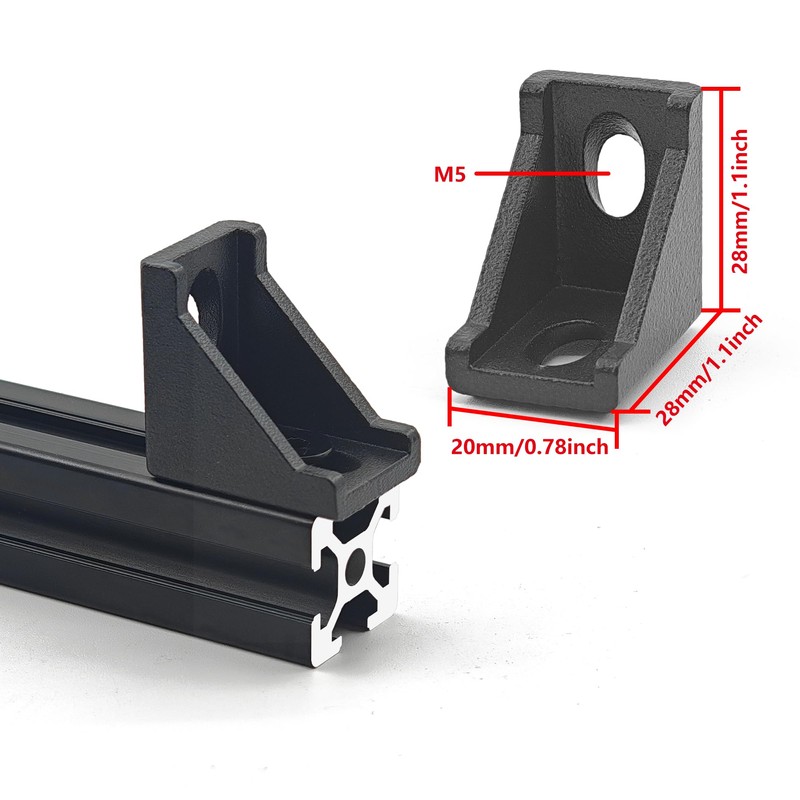 Bikykose 2020 T-Slot Aluminum Extrusion Profile Accessories - 20 Corner