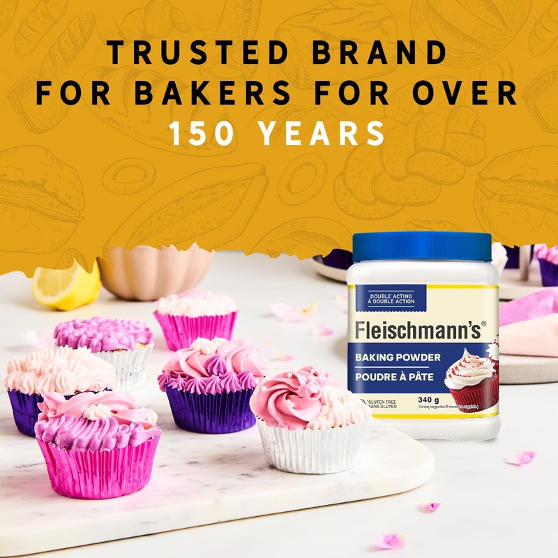 Fleischmann's Double Acting Baking Powder Gluten Free 340g {Imported from