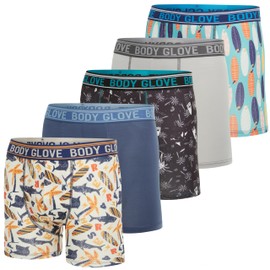 Body Glove Boys Boxer Briefs - Pack of 5 - Comfortable and Durable Underwear
