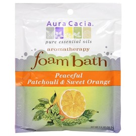 Aura Cacia Aromatherapy Foam Bath, Peaceful Patchouli and Sweet Orange, 2.5 ounce packet by Aura Cacia