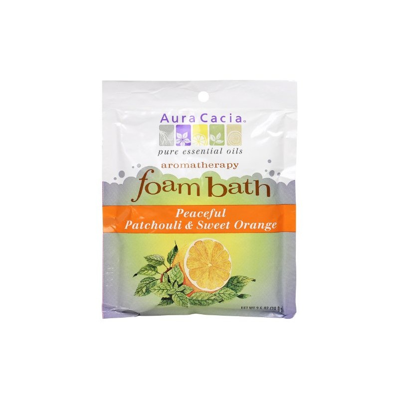 Aura Cacia Aromatherapy Foam Bath, Peaceful Patchouli and Sweet Orange,