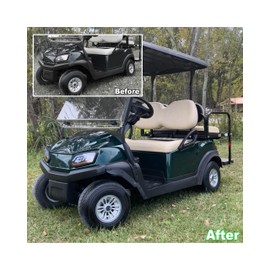 SAUTVS Front and Rear Fender Flares Compatible with Club Car Tempo 2017-2025 Golf Cart Accessories, Combined Mud Flaps Mud Guards for Club Car Tempo Standard and Unmodified Golf Carts Body Only