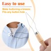 STSTR Easy Button Hook, Steel Button Helper Tool for Elderly,