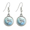 Tufted Titmouse Watercolor Northeastern Bird Novelty Dangling Drop Charm Earrings