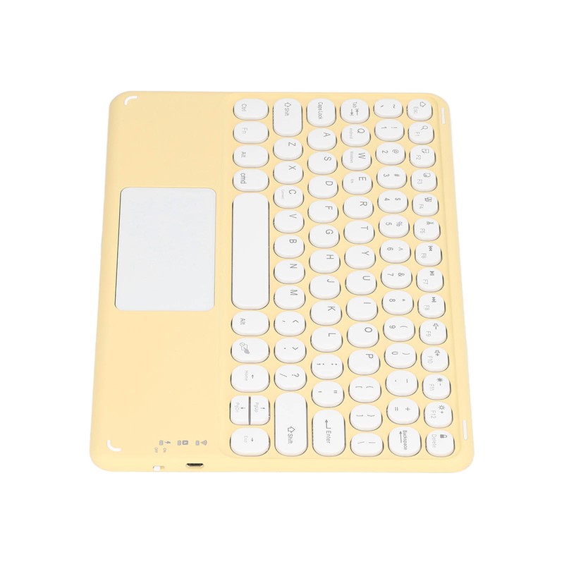 Touch Wireless Keyboard Round Keycaps Ergonomic Design Ultra Thin Smart