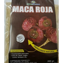 RED PURE MACA POWDER 200 Gr DIRECT FROM PERU / NATURAL ENERGIZING FOR WOMAN !!