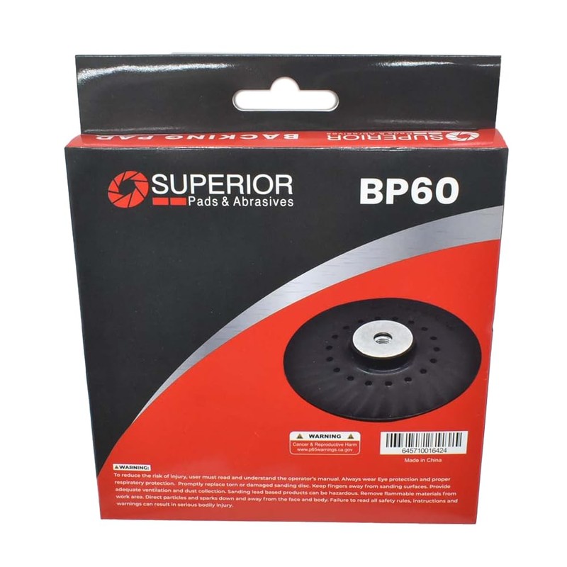 Superior Pads And Abrasives BP60 6 Inch Angle Grinder Backing