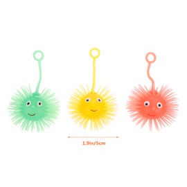 TOYMYTOY Pack of 5 Luminous Ball Glowing Hedgehog Elasticity Flash Hair Ball Kids Funny Toy (Random Colour)