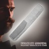 Stainless Steel Comb, Barber Grooming Comb for Man, Travel Size,