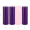 Mega Candles 4 pcs Unscented Christmas Advent Candles Set, Hand