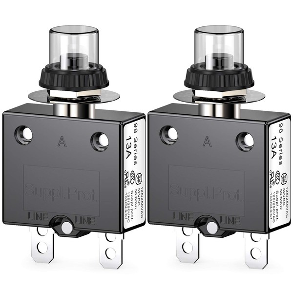 CLDIY Thermal Circuit Breaker 98 Series 13A 125/250VAC Push Button