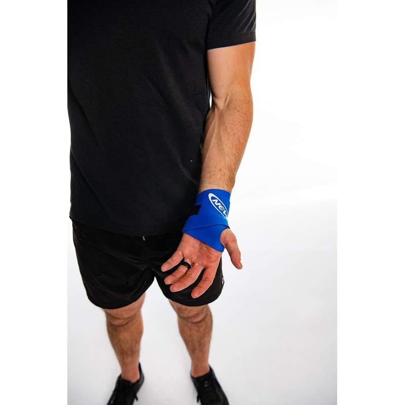 Nevin Sports Med - Muñequera doble de neopreno (rojo)