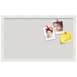 PinPix 24x14 inch Cork Bulletin Board. This Decorative Framed Pin Board Comes with Light Stone Design and Satin White Frame. Ideal for Home, Office Decor or School (PinPix-1809)