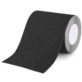 Qingluan Grip Tape, Anti Slip Tape Outdoor/Indoor Waterproof, Non Slip Tape for Stair Steps, Tread Staircases, Ramps, Skateboards (Black Tape, 5.9" x 33Ft)