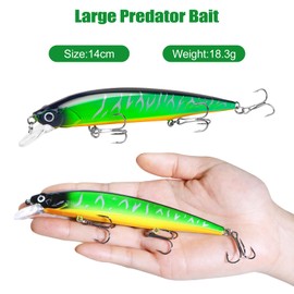 Wobbler Pike, Pike Bait, Pike Wobbler - 14 cm 18.3 g, 5 Pieces Zander Pike Wobbler Set for Fishing on Zander Predator Fish Pike Catcher Special Herrings Pirk