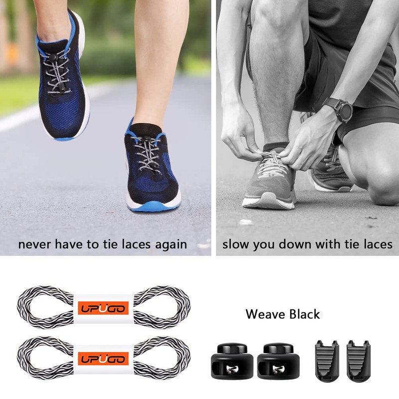 UpUGo Elastic Shoe Laces, No Tie Shoe Laces Tieless for
