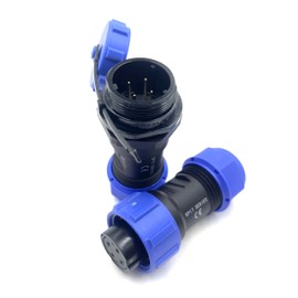 2 x SP17 4-Pin Connection Plug, Aviation Plug, Female Plug and Male Socket Cable Connector IP68 4 Pin Aviation Plug for Outdoor Lamps Used 500V 5A