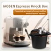 IAOSEN 6.3Inch Large Espresso Knock Box Silicone coffee Tamper Mat