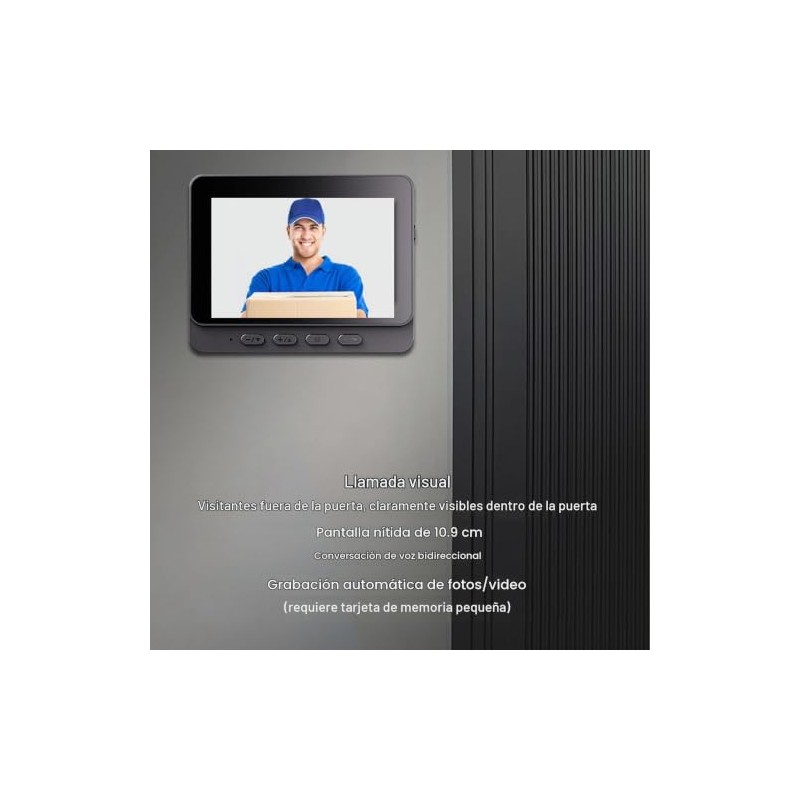 GOWENIC Videoportero Inalámbrico WiFi, Cámara de Timbre 1080P con Monitor,