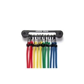 Hook Rail - 2/pk - Organize Your Tie-Down Straps (Ratchet, Cam Buckle, Bungee Cords, and More) A Low-Profile Wall-Mounted Cargo Strap Management Solution for Your Enclosed Trailer, Garage, or Home.