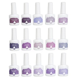 15pcs Nail Base Coat Glue 8ml Professional Tempered Crystal Plating Manicure Base Coat Kit for Beauty Salon