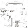 Brushed Nickel L-Shaped Grab Bar 12x24 Inch + Knurled Shower