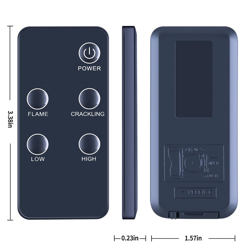PZL Replacement Remote Control for PuraFlame Western Electric Fireplace, Compatible