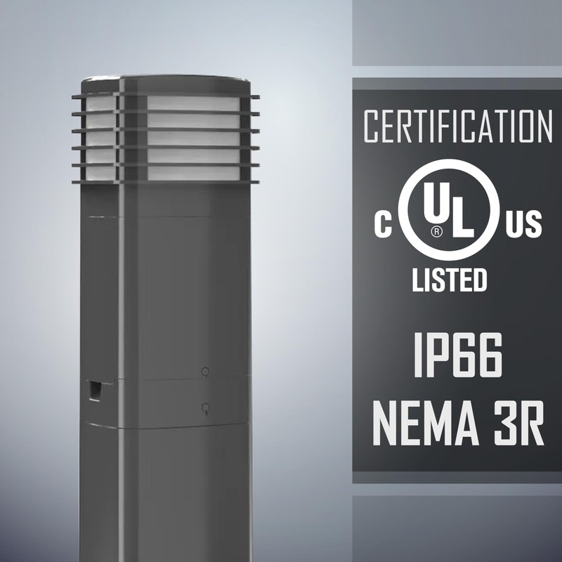 TayMac Gray Pagoda Light Slide Cover PPPLG for ParkPost Outdoor