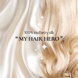 Zenssia Silk Scrunchies for Hair, 4PC Pure Mulberry Silk Hair Ties No Damage, Skinny Elastic Scrunchies for Fine & Thin Hair, Black