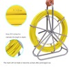 INTBUYING Fish Tape Fiberglass 425FT 6MM Duct Rodder with Brake