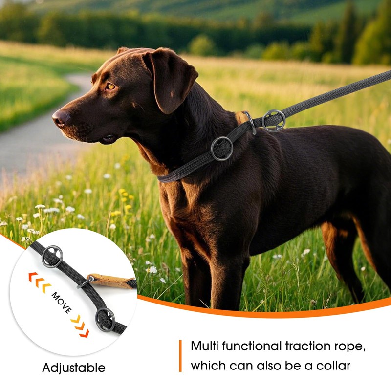 Wolfone Slip Lead Dog Leash - Heavy Duty Rope Leash