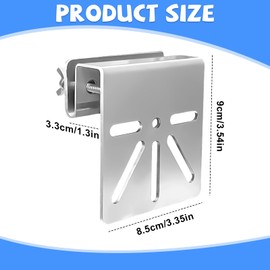 Kleemeiero Gutter Mount Stainless Steel Compatible with Eufy Security SoloCam S340 Surveillance Camera Solar Panel Gutter Mount Camera No Drilling Installation Solar Security Camera Bracket