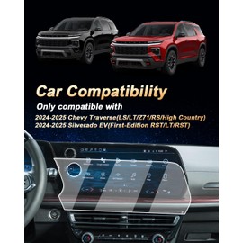 2026 Chevy Traverse Screen Protector - Anti Glare Matte Screen Protector For 2024-2026 Chevy Traverse/Silverado EV 17.7-Inch Navigation - 9H Tempered Glass 2024-2026 Traverse/Silverado EV Accessories