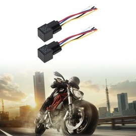 RATCHROLL 5 Pins 24V 80A 2 Pcs Auto Relay with Harness Sockets Waterproof Car Relay Black