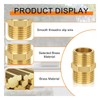 2 Pieces Double Connectors 1/2 Inch, Brass Male Thread, Double