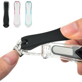 Blue 2in1 Grip 360 Rotary Fingernails Toenails Nail Clippers for Men Women with File Cutter Cuticle Scissors Heavy Duty Stainless Steel Professional Manicure Accessories Tool Nail Tools