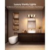 JACKYLED Bathroom Light Fixture, Modern 3-Light Vanity Lights with Art