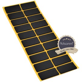 Adsamm Adsamm? / 20 x Selbstklebende Antirutsch Pads aus EPDM Zellkautschuk / 20x40 mm/Schwarz/Rechteckig / 2.5 mm Starke Anti-Rutsch-Gleiter