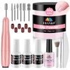 120g Pink Dip Nails Powder Starter Kit with Drill, EBANKU